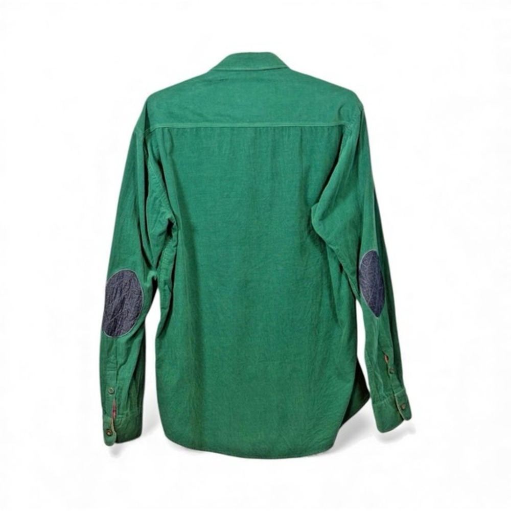 GULF BIRD WRC TEAM Green Corduroy Long Sleeve Button Up‎ Shirt Men's XL - Picture 2 of 8